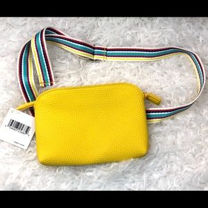 New Small Belt Bag Pouch Yellow Multicolor Strap